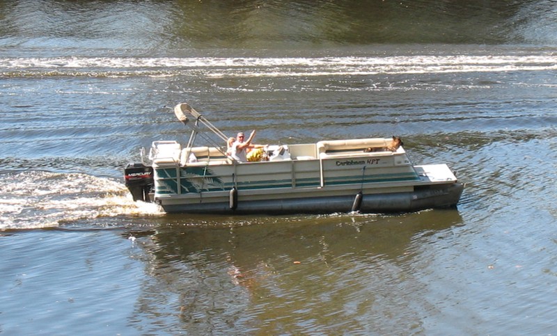 Mike and Julie Crest Pontoon with Old Decals