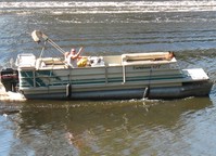 Mike and Julie's Crest Pontoon with Old Decals