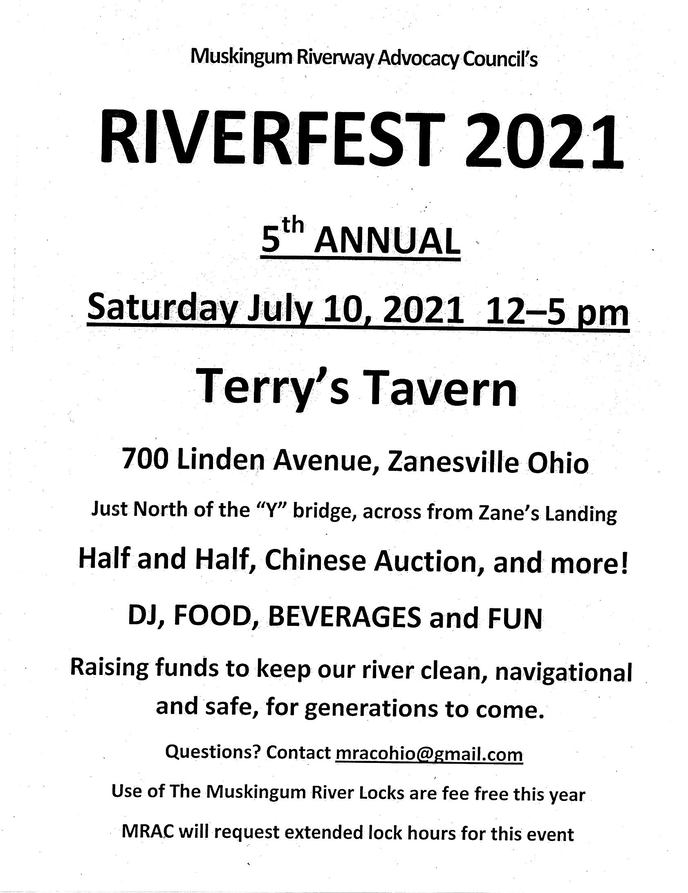 Muskingum Riverfest July 2021 Flier